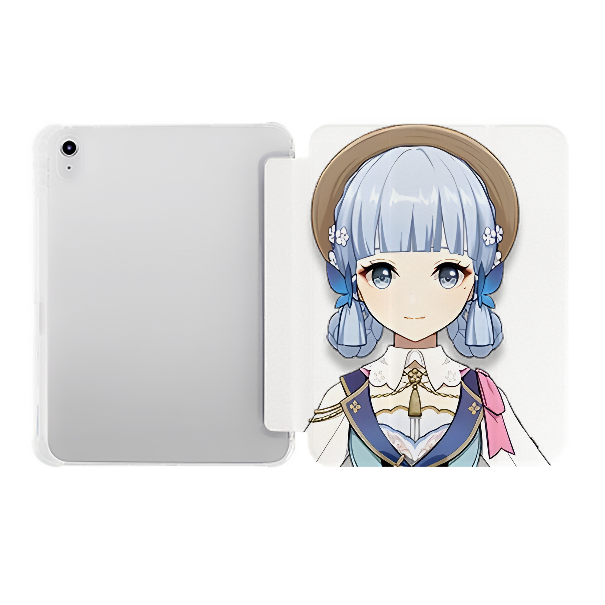 げんし神 神里綾華 神宮寺レン genshin Kamimiya Ren IPad ケース ペン収納付き 三つ折りスタンド PUレザー×シリコン 対応機種9.5/10.5/10.9インチ